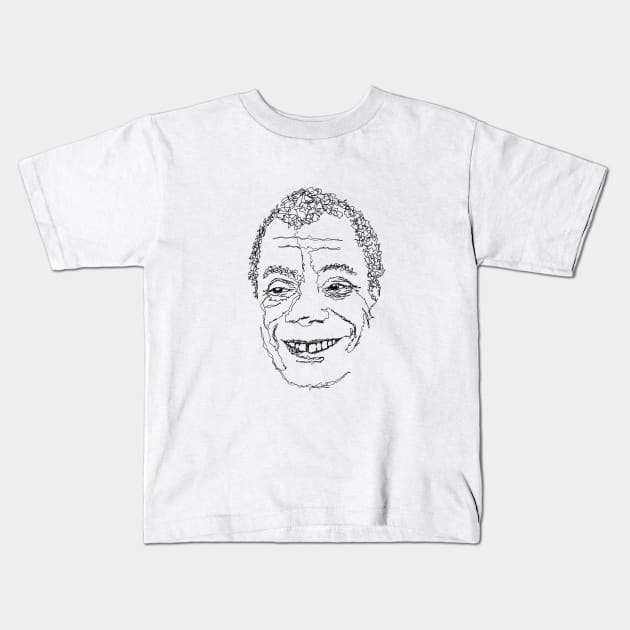 James Baldwin Kids T-Shirt by TropicalHuman